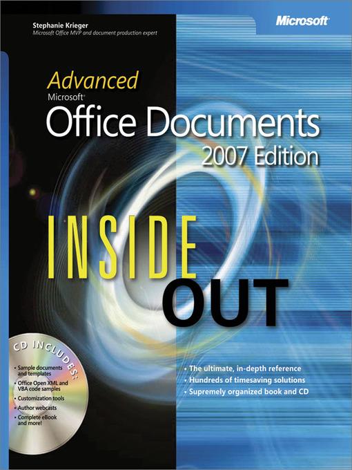 Title details for Advanced Microsoft® Office Documents 2007 Inside Out by Stephanie Krieger - Available